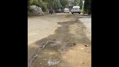 Road portions which had been dug up to lay pipes in Ludhiana’s Sarabha Nagar area. (Gurpreet Singh/HT) Road portions which had been dug up to lay pipes in Ludhiana’s Sarabha Nagar area. (Gurpreet Singh/HT)