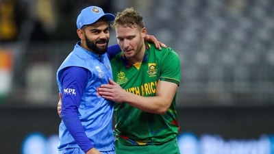Miller saw South Africa over the line and got them to the top spot in Group 2 (AP) Miller saw South Africa over the line and got them to the top spot in Group 2 (AP)
