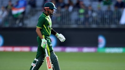 Babar Azam walks off the field after his dismissal during the ICC T20 World Cup 2022 match between Pakistan and Netherlands at the Perth Stadium (AFP) Babar Azam walks off the field after his dismissal during the ICC T20 World Cup 2022 match between Pakistan and Netherlands at the Perth Stadium (AFP)