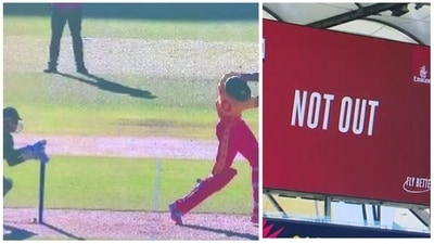 Nurul Hasan's costly wicketkeeping error provided the low-scoring encounter between Bangladesh and Zimbabwe with a dramatic last-over finish at The Gabba. (Screengrab/Hotstar) Nurul Hasan's costly wicketkeeping error provided the low-scoring encounter between Bangladesh and Zimbabwe with a dramatic last-over finish at The Gabba. (Screengrab/Hotstar)