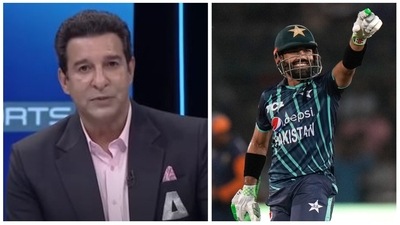 Wasim Akram lashed out at a fan, who asked a 'random' question about Pakistani wicketkeeper-batter Mohammad Rizwan (AP/ A Sports) Wasim Akram lashed out at a fan, who asked a 'random' question about Pakistani wicketkeeper-batter Mohammad Rizwan (AP/ A Sports)