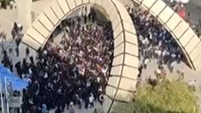 Iran Anti-Hijab Protests: Image grab reportedly shows protesters at Amirkabir University of Technology in Iran's capital Tehran. (AFP) Iran Anti-Hijab Protests: Image grab reportedly shows protesters at Amirkabir University of Technology in Iran's capital Tehran. (AFP)