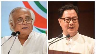 Jairam Ramesh called Union minister Kiren Rijiju the latest entrant to the 'club of Distorians'. Jairam Ramesh called Union minister Kiren Rijiju the latest entrant to the 'club of Distorians'.