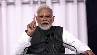 PM Modi addresses event in Vadodara. (BJP/ Twitter) PM Modi addresses event in Vadodara. (BJP/ Twitter)