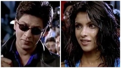 Shah Rukh Khan with Priyanka Chopra in the ad. Shah Rukh Khan with Priyanka Chopra in the ad.
