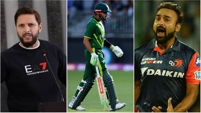 Shahid Afridi; Babar Azam; Amit Mishra (File)
