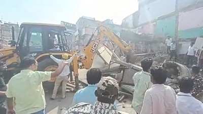 At least five people were killed and two others injured as an old two-storey building collapsed. (Source: Twitter)