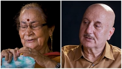 Anupam Kher's mom Dulari Kher turned emotional after being promised a house in Kashmir. Anupam Kher's mom Dulari Kher turned emotional after being promised a house in Kashmir.