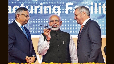 Prime Minister Narendra Modi in Vadodara on Sunday. (PTI) Prime Minister Narendra Modi in Vadodara on Sunday. (PTI)