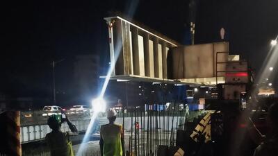 This bridge once completed will bring relief for motorists travelling from Mumbai to Thane, Nashik, Gujrat and Pune. (HT PHOTO)