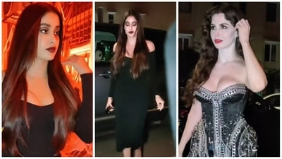 Janhvi Kapoor and Giorgia Andriani at Halloween bash. Janhvi Kapoor and Giorgia Andriani at Halloween bash.