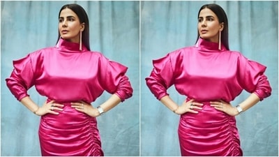 Kirti further accessorised her look for the day in statement silver danglers from the house of Shri Paramani Jewels, and a silver bracelet and a septum ring from the house of Eurumme Jewellery. (Instagram/@iamkirtikulhari) Kirti further accessorised her look for the day in statement silver danglers from the house of Shri Paramani Jewels, and a silver bracelet and a septum ring from the house of Eurumme Jewellery. (Instagram/@iamkirtikulhari)