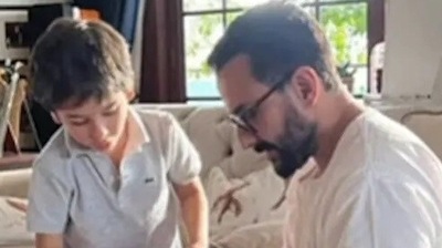 Saif Ali Khan and Taimur are chilling in Maldives. Saif Ali Khan and Taimur are chilling in Maldives.