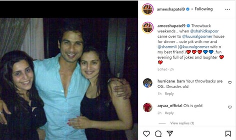 Ameesha Patel's Instagram post.