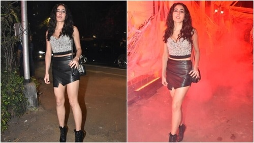 Sara Ali Khan posed for the cameras. ((HT Photos/Varinder Chawla)) Sara Ali Khan posed for the cameras. ((HT Photos/Varinder Chawla))