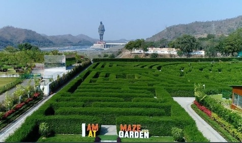 The Maze Garden in Kevadia is spread over three acres of land.  (Twitter/@bjpneelrao)