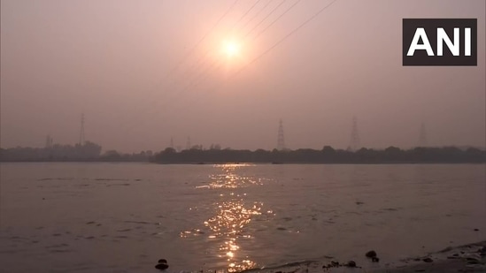 As per the National Green Tribunal (NGT) laws, no offerings are allowed to be immersed in the River Yamuna during the festivities in Delhi. (ITO, Yamuna ghat, Delhi)(ANI)