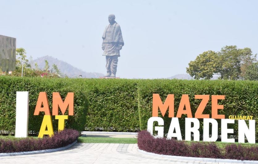 The Maze Garden in Kevadia is the largest such garden in the country. (Twitter/@bjpneelrao)