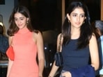 Siddhant Chaturvedi, Aryan Khan, Navya Naveli Nanda and Shanaya Kapoor at Ananya Panday's birthday dinner on Sunday. (Varinder Chawla) Siddhant Chaturvedi, Aryan Khan, Navya Naveli Nanda and Shanaya Kapoor at Ananya Panday's birthday dinner on Sunday. (Varinder Chawla)