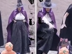 Neha Dhupia has shared a funny video from how she celebrated Halloween with Angad Bedi, Mehr and Guriq. 