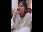 Chandni mimicking Alia Bhatt's inspiring Azad Maidan speech from the film Gangubai Kathiawadi. 