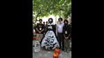 SGTB Khalsa College had a wicked art installation as part of its Halloween event. It featured a witch with the face of a bird, dressed as a bride. SGTB Khalsa College had a wicked art installation as part of its Halloween event. It featured a witch with the face of a bird, dressed as a bride.