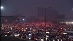 According to the Central Pollution Control Board (CPCB)’s 4pm bulletin, the AQI in Gurugram was 376 on Monday, a further rise from Sunday’s 327. On CPCB’s Sameer app, of the three functional AQI monitors in the city, two hit ”severe” levels after 8pm on Monday. (Vipin Kumar/HT Photo) According to the Central Pollution Control Board (CPCB)’s 4pm bulletin, the AQI in Gurugram was 376 on Monday, a further rise from Sunday’s 327. On CPCB’s Sameer app, of the three functional AQI monitors in the city, two hit ”severe” levels after 8pm on Monday. (Vipin Kumar/HT Photo)