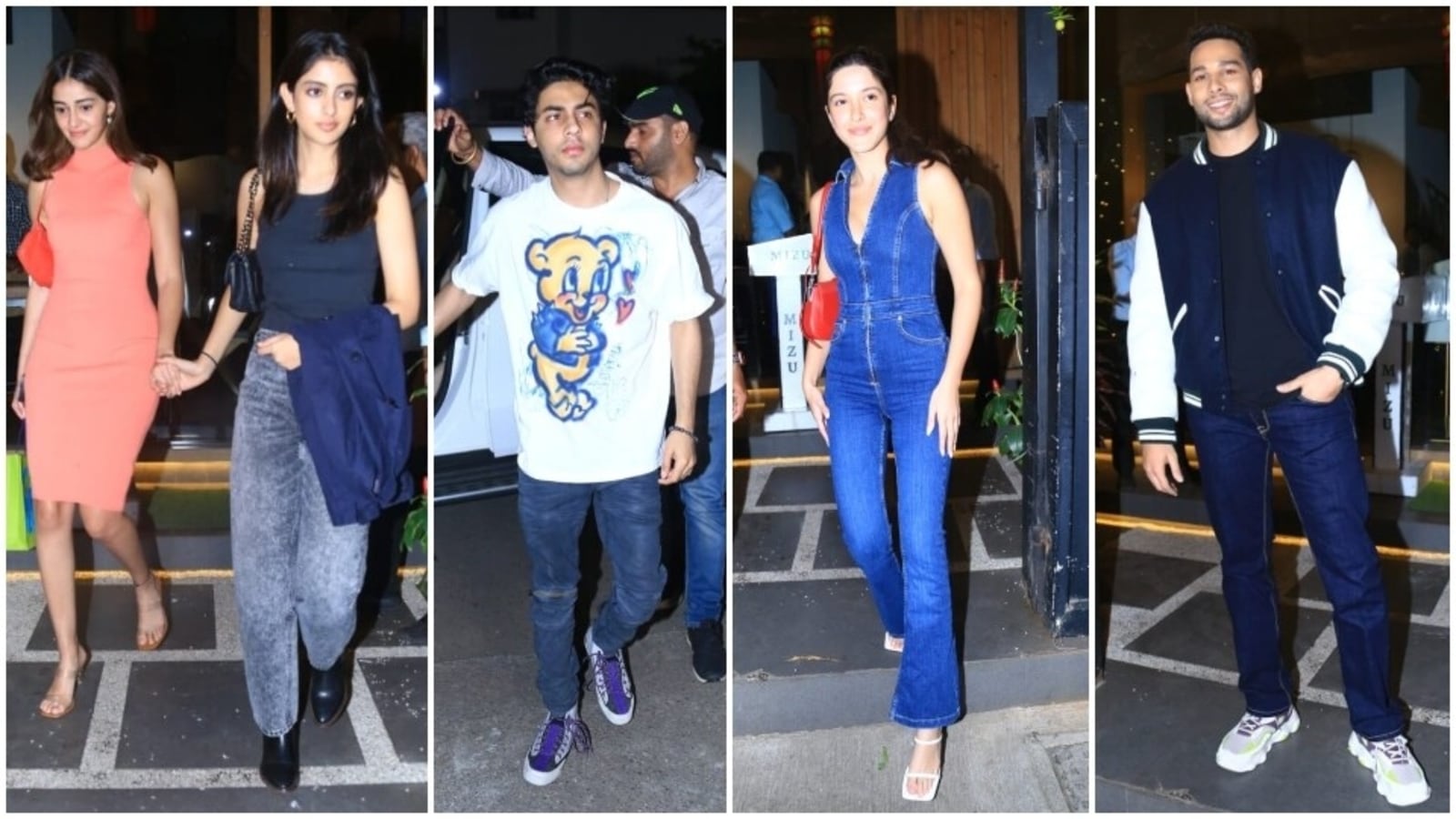 Ananya Panday with Aryan Khan, Shanaya Kapoor, Navya Nanda, Siddhant Chaturvedi celebrates birthday in a bodycon dress