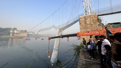 At 1.25 meters (4 feet) wide and 233 meters (764 feet) long and known locally as the “jhoolta pool,” or swinging bridge, the structure was inaugurated in 1879 during British rule. (PTI) At 1.25 meters (4 feet) wide and 233 meters (764 feet) long and known locally as the “jhoolta pool,” or swinging bridge, the structure was inaugurated in 1879 during British rule. (PTI)