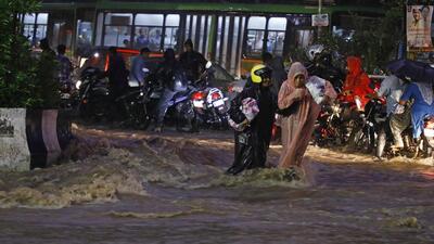 Waterlogging in Biwewadi area after heavy rainfall on October 17. (HT FILE PHOTO) Waterlogging in Biwewadi area after heavy rainfall on October 17. (HT FILE PHOTO)