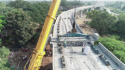 A total of 3,934 segments were casted and 451 spans were launched for the track. (HT PHOTO)