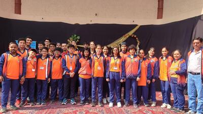 City students who participated in the tournament. (HT PHOTO)