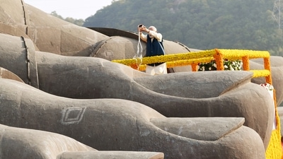 Some of these projects include water distribution pipelines, construction of a canal and construction of 56 check dams. (ANI/PIB) Some of these projects include water distribution pipelines, construction of a canal and construction of 56 check dams. (ANI/PIB)