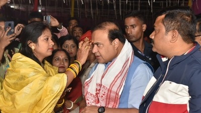 Assam Chief Minister Himanta Biswa visited the Pandu Port Ghat on Monday. Assam Chief Minister Himanta Biswa visited the Pandu Port Ghat on Monday.