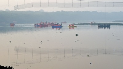 On Monday morning, military teams reached the site to hunt for people missing after the bridge collapsed into a river. (AFP) On Monday morning, military teams reached the site to hunt for people missing after the bridge collapsed into a river. (AFP)