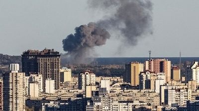 Russia-Ukraine War: Smoke rises on the outskirts of the city during a Russian missile attack. (Reuters)