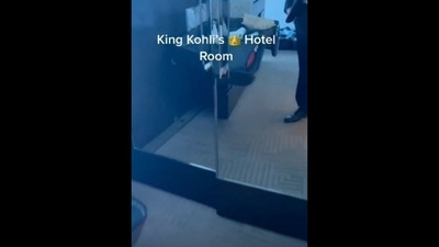 The image is taken from the video shared by Virat Kohli. It gives a tour of his hotel room. (Instagram/virat.kohli) The image is taken from the video shared by Virat Kohli. It gives a tour of his hotel room. (Instagram/virat.kohli)