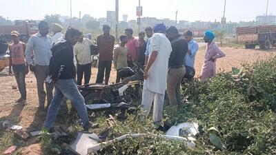 A 21-year-old pillion rider on a bike died of a fatal head injury after a speeding car rammed into their two-wheeler, causing him to be tossed up in the air and fall at a distance, at the Sector 77-88 intersection. (HT Photo)