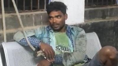 Police said the accused, Rohit Poddar, was a daily wager (Videograb) Police said the accused, Rohit Poddar, was a daily wager (Videograb)