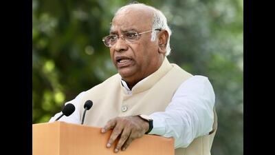Congress president Mallikarjun Kharge. (ANI) Congress president Mallikarjun Kharge. (ANI)