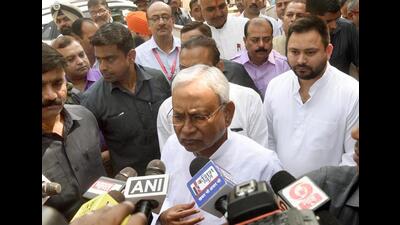 Bihar chief minister Nitish Kumar interacts with media in Patna on Monday. (Santosh Kumar/HT Photo) Bihar chief minister Nitish Kumar interacts with media in Patna on Monday. (Santosh Kumar/HT Photo)