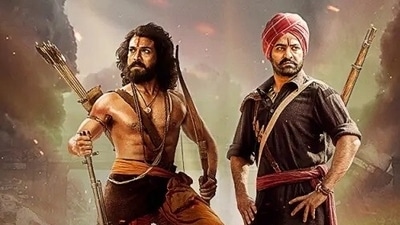 RRR stars Ram Charan and Jr NTR. RRR stars Ram Charan and Jr NTR.