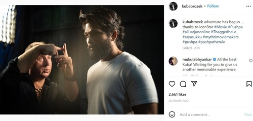 Allu Arjun during a test shoot. Allu Arjun during a test shoot.