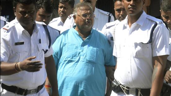 Partha Chatterjee was physically produced in the special CBI court at Alipore on Monday morning. (ANI)