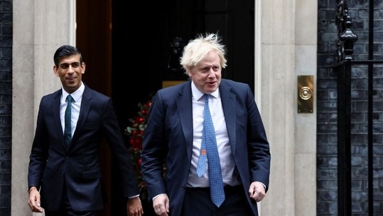 Boris Johnson: Former British Prime Minister Boris Johnson and UK PM Rishi Sunak are seen. (Reuters file)