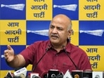 Delhi deputy chief minister Manish Sisodia addresses a press conference over Morbi cable bridge collapse incident, at Aam Aadmi Party (AAP) headquarters, in New Delhi on Tuesday. (ANI Photo) Delhi deputy chief minister Manish Sisodia addresses a press conference over Morbi cable bridge collapse incident, at Aam Aadmi Party (AAP) headquarters, in New Delhi on Tuesday. (ANI Photo)