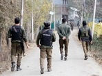 A joint team of Army, CRPF and Special Operation Group of police launched a cordon and search operation against the hiding terrorist at Simthan in Bijbehara in south Kashmir’s Anantnag district. (ANI Photo) A joint team of Army, CRPF and Special Operation Group of police launched a cordon and search operation against the hiding terrorist at Simthan in Bijbehara in south Kashmir’s Anantnag district. (ANI Photo)