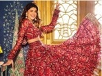 Sanjana Sanghi’s red floral lehenga is all about bridesmaid fashion goals Sanjana Sanghi’s red floral lehenga is all about bridesmaid fashion goals