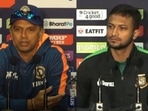 India head coach Rahul Dravid; Bangladesh skipper Shakib Al Hasan India head coach Rahul Dravid; Bangladesh skipper Shakib Al Hasan