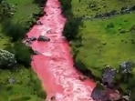 Red river in Peru.(Twitter/@fasc1nate) Red river in Peru.(Twitter/@fasc1nate)